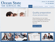 Tablet Screenshot of oceanstatetaxservices.com